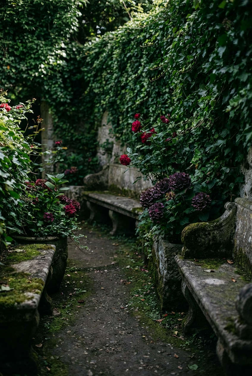 Dark Academia Inspired Garden