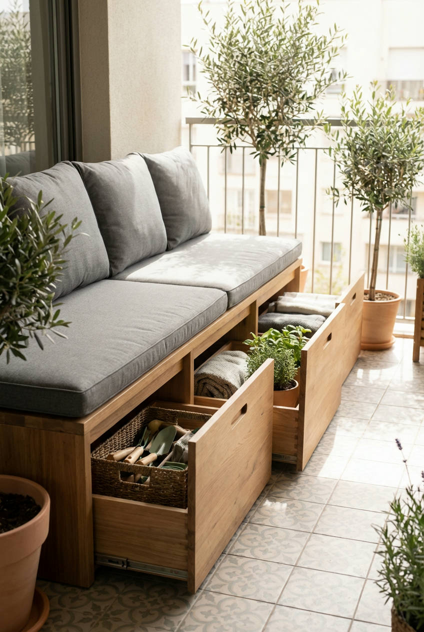 Integrated Storage Bench