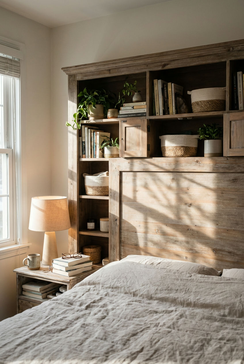 Integrated Headboard Storage