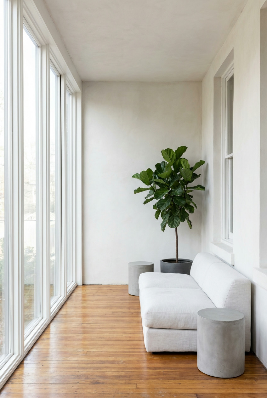 Minimalist Monochrome Sunroom
