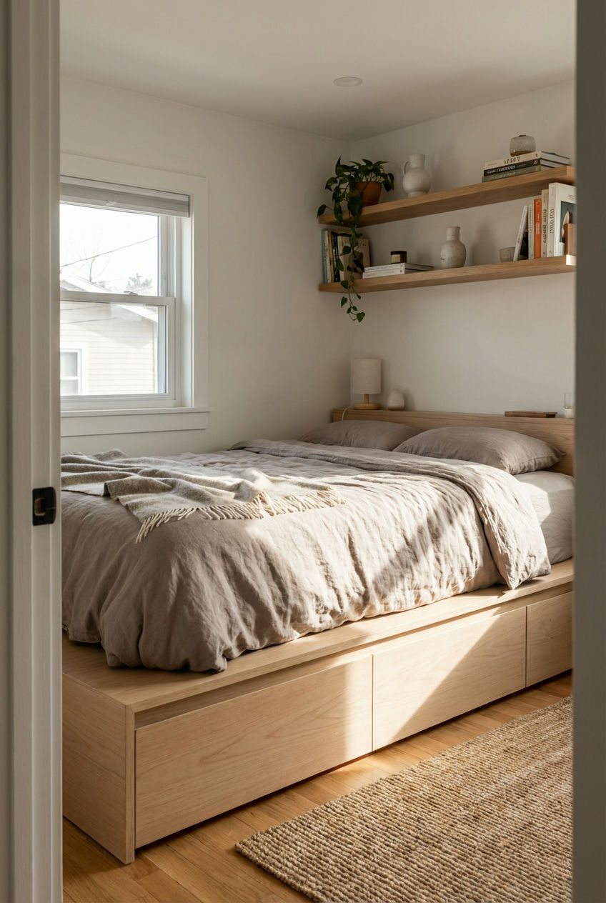 Elevated Platform Storage Bed