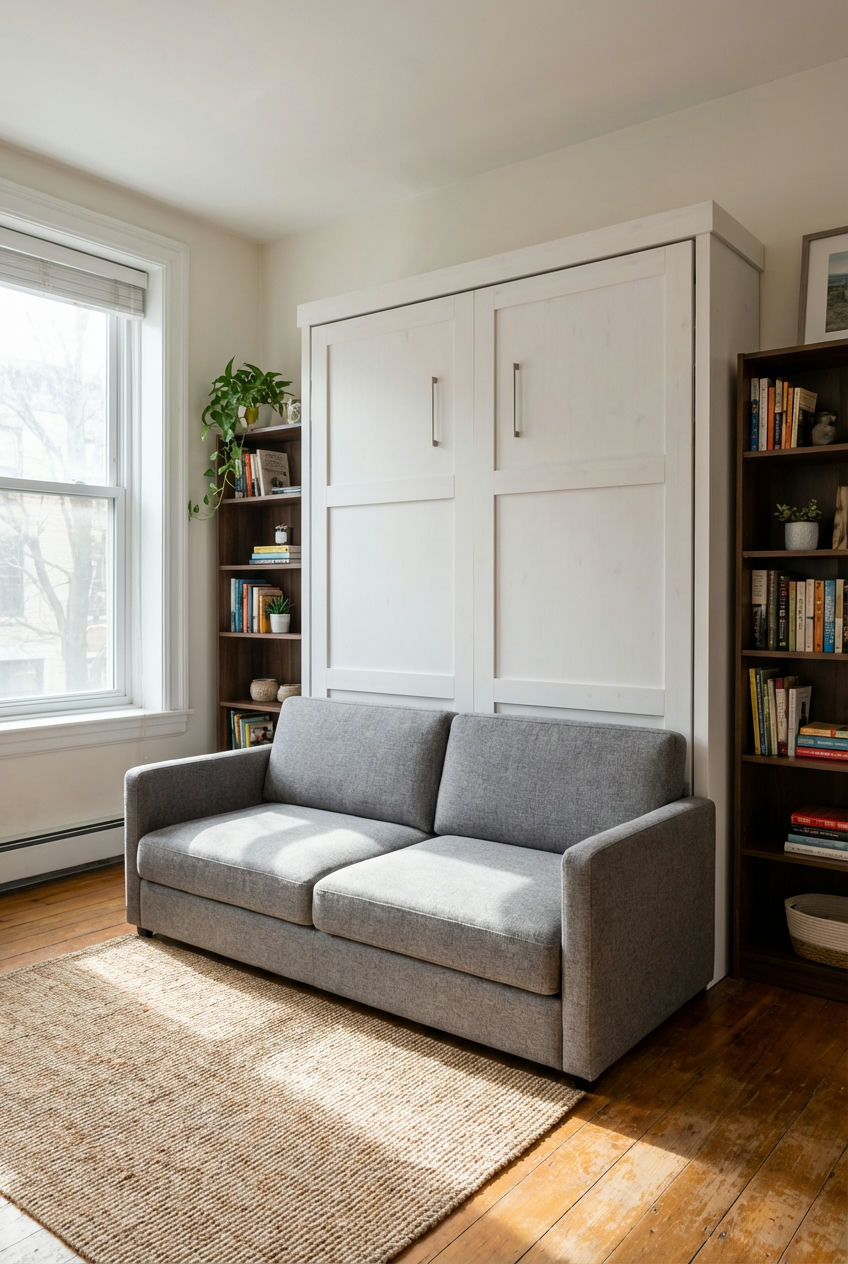 Murphy Bed with Integrated Sofa