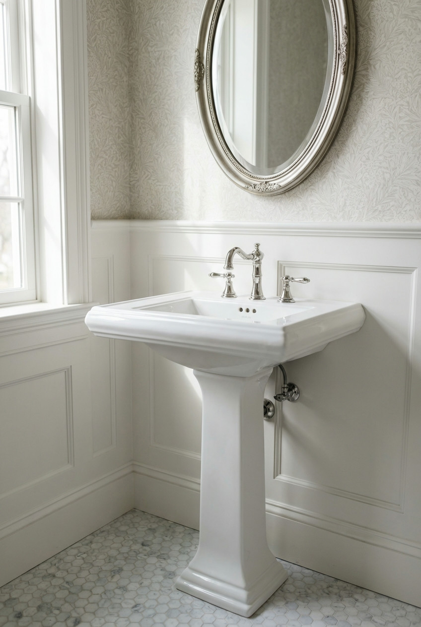Elegant Pedestal Sink Focus