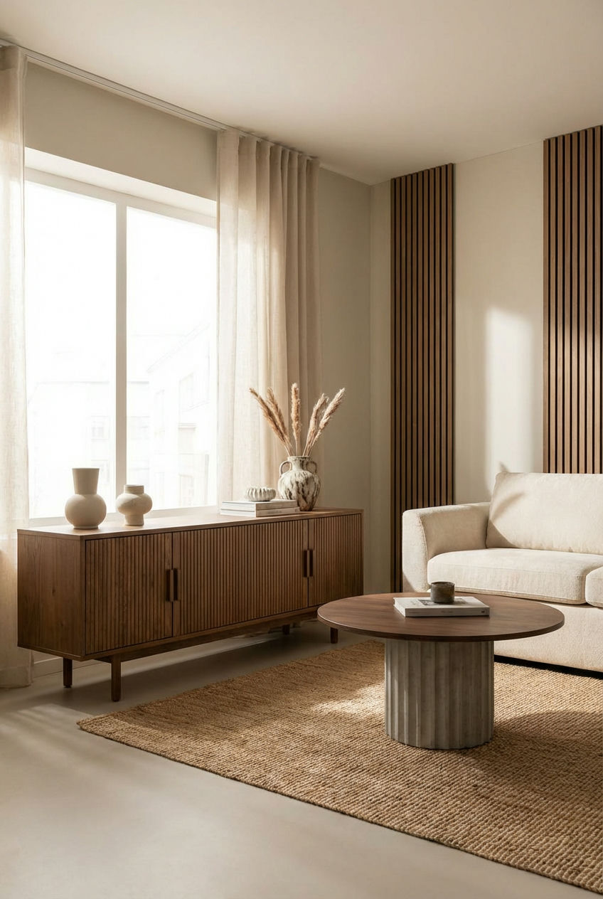 Fluted and Ribbed Details on Furniture