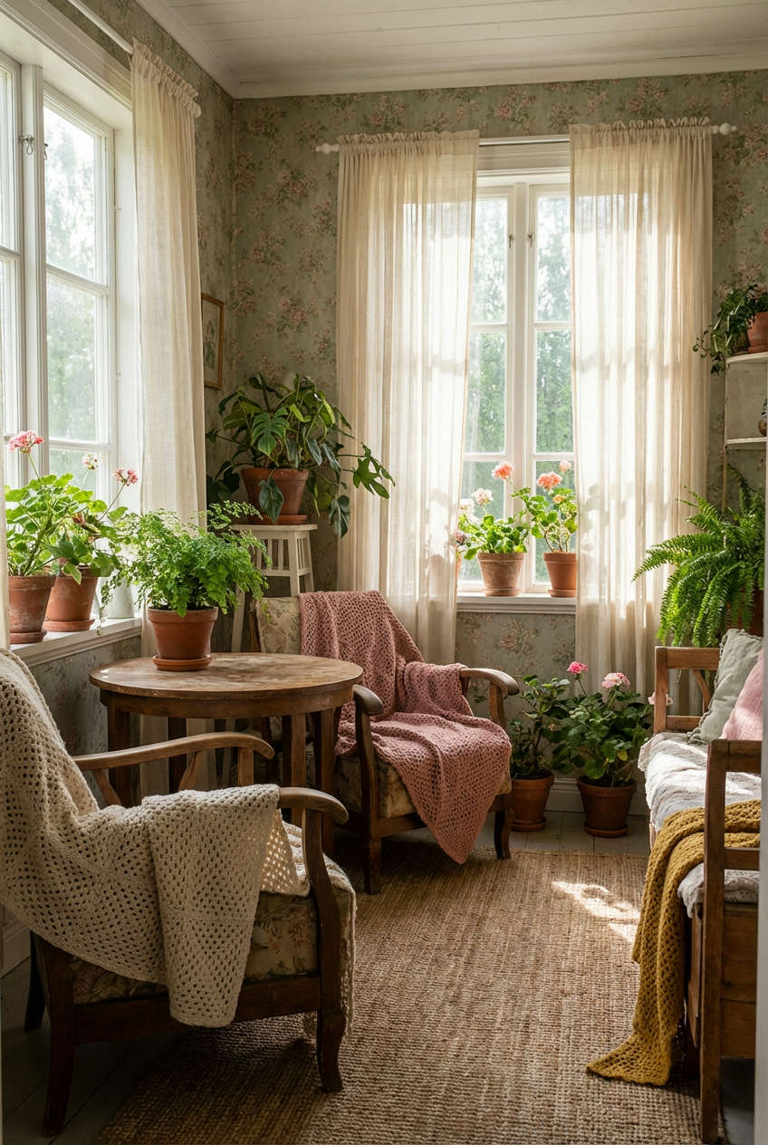 Cottagecore Sunroom