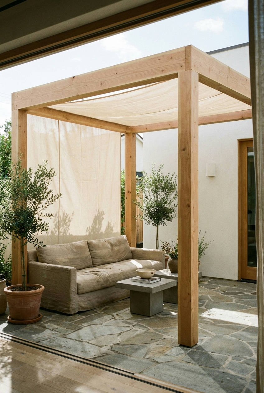 DIY Minimalist Wood Pergola