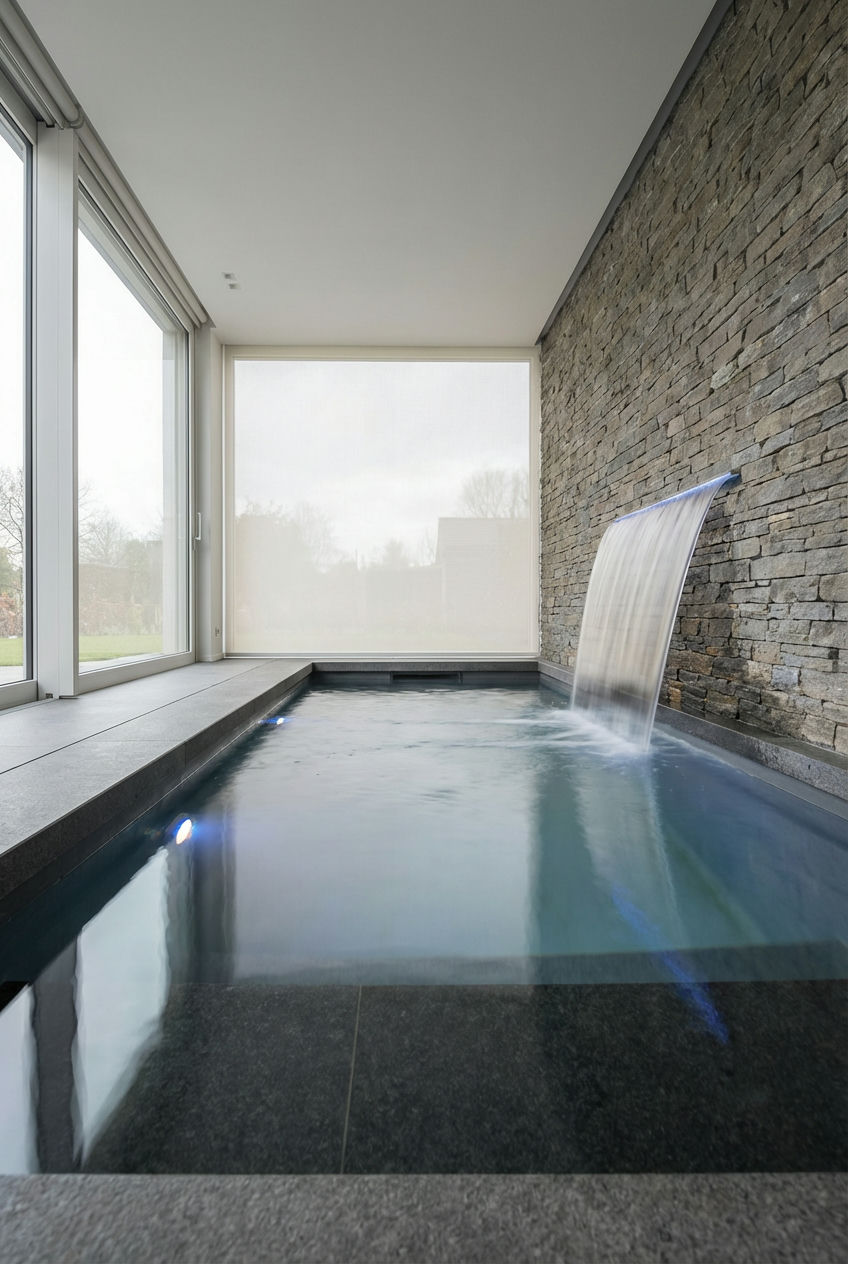 Minimalist Water Feature with LED
