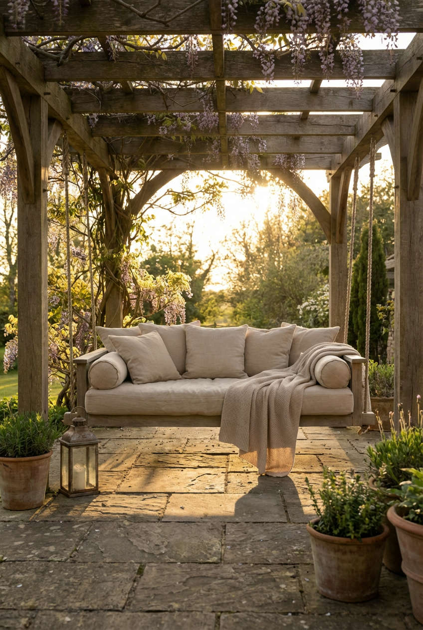 Pergola with Swing Bed