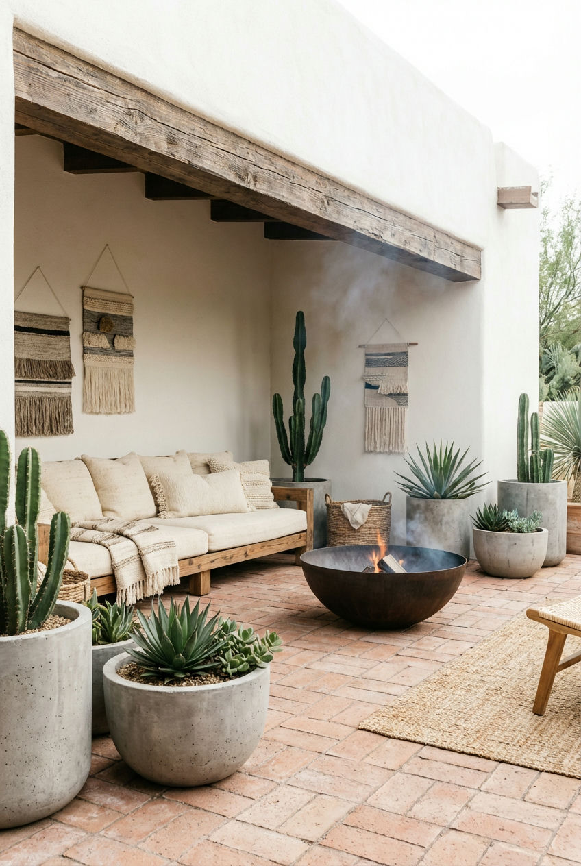 Desert Oasis: Cacti and Earth Tones