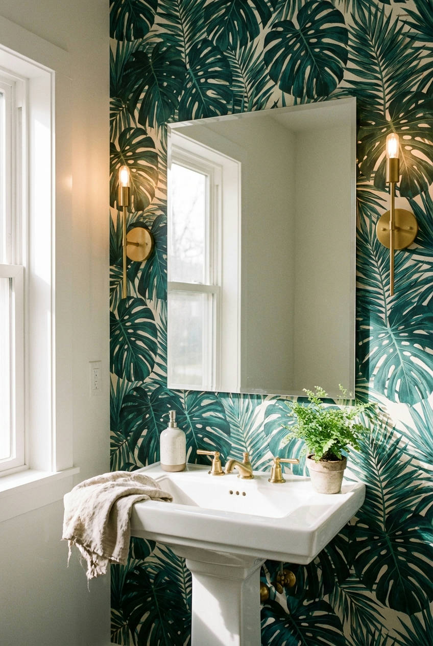 Wallpapered Accent Wall