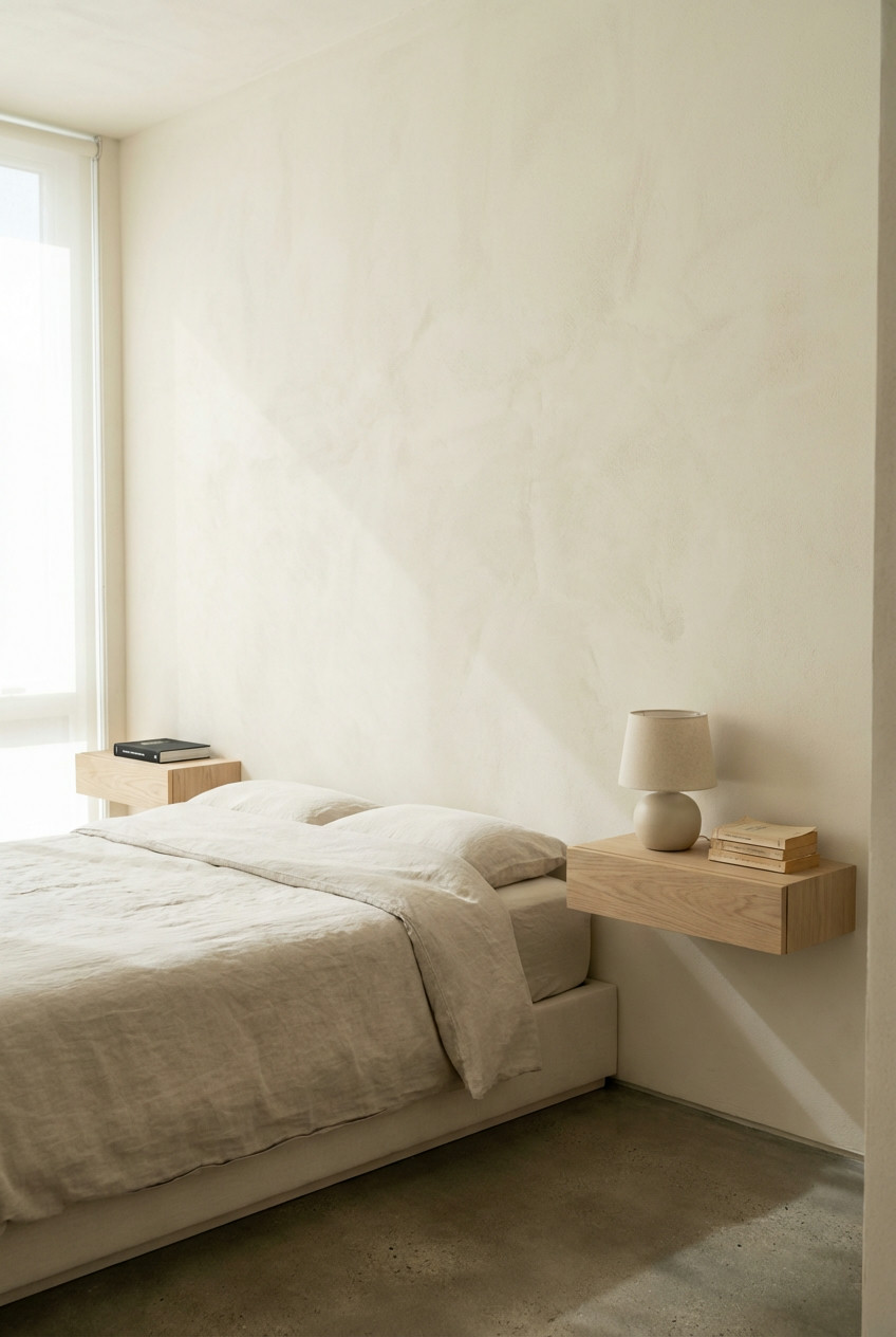 Floating Shelves as Nightstands