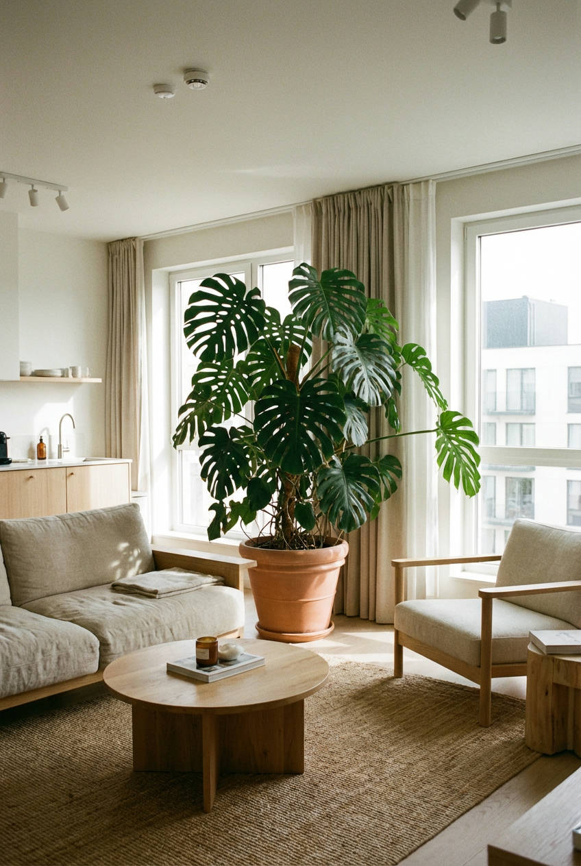 Biophilic design with Oversized Plants