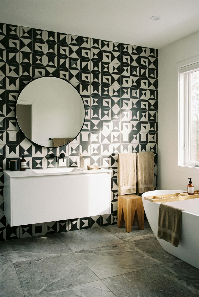 Bold Statement with Graphic Tiles