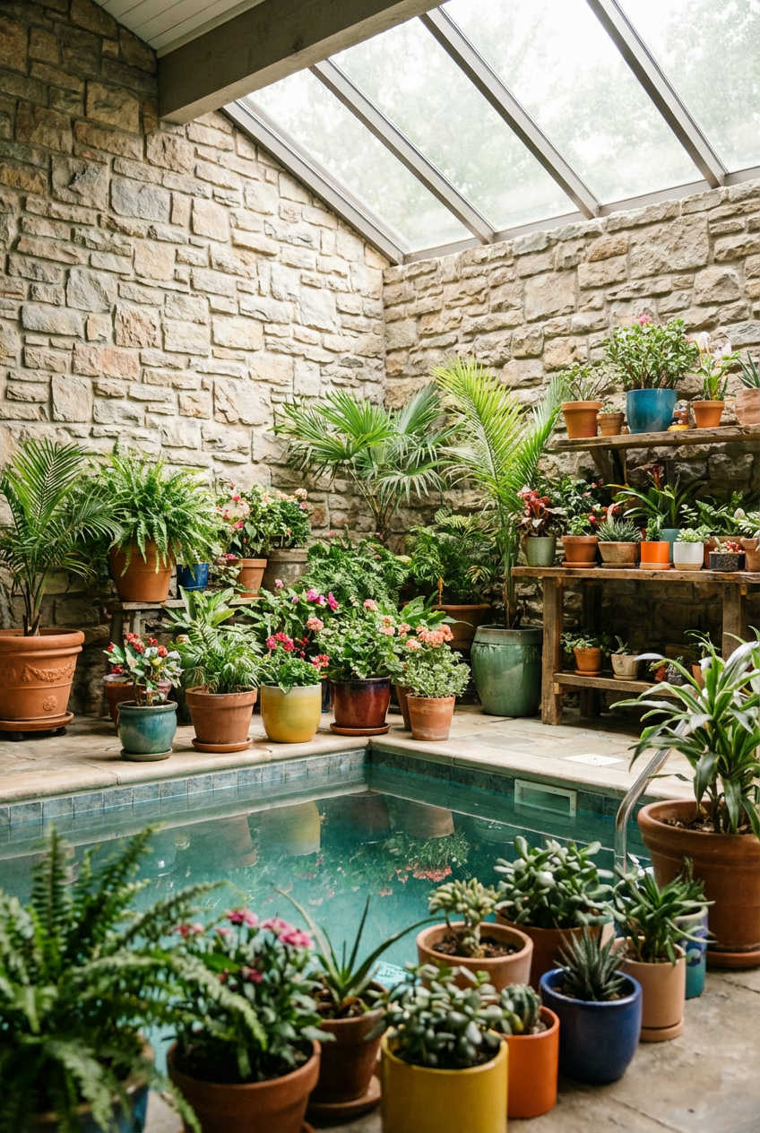 Eclectic Mix of Potted Plants