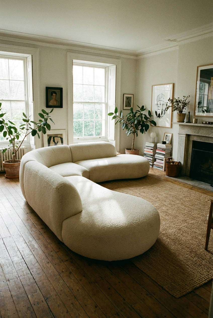 Sculptural Sectionals and Organic Lines