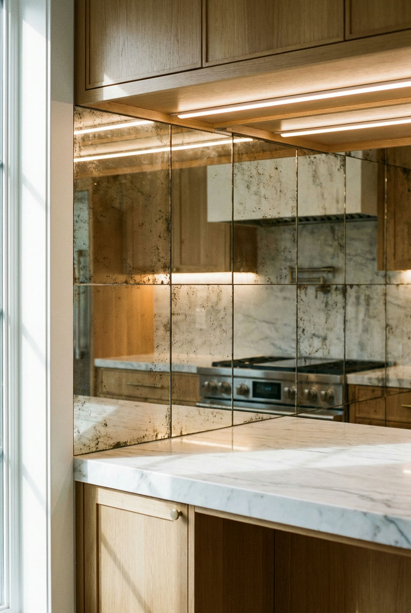 Kitchen Backsplash Illusion