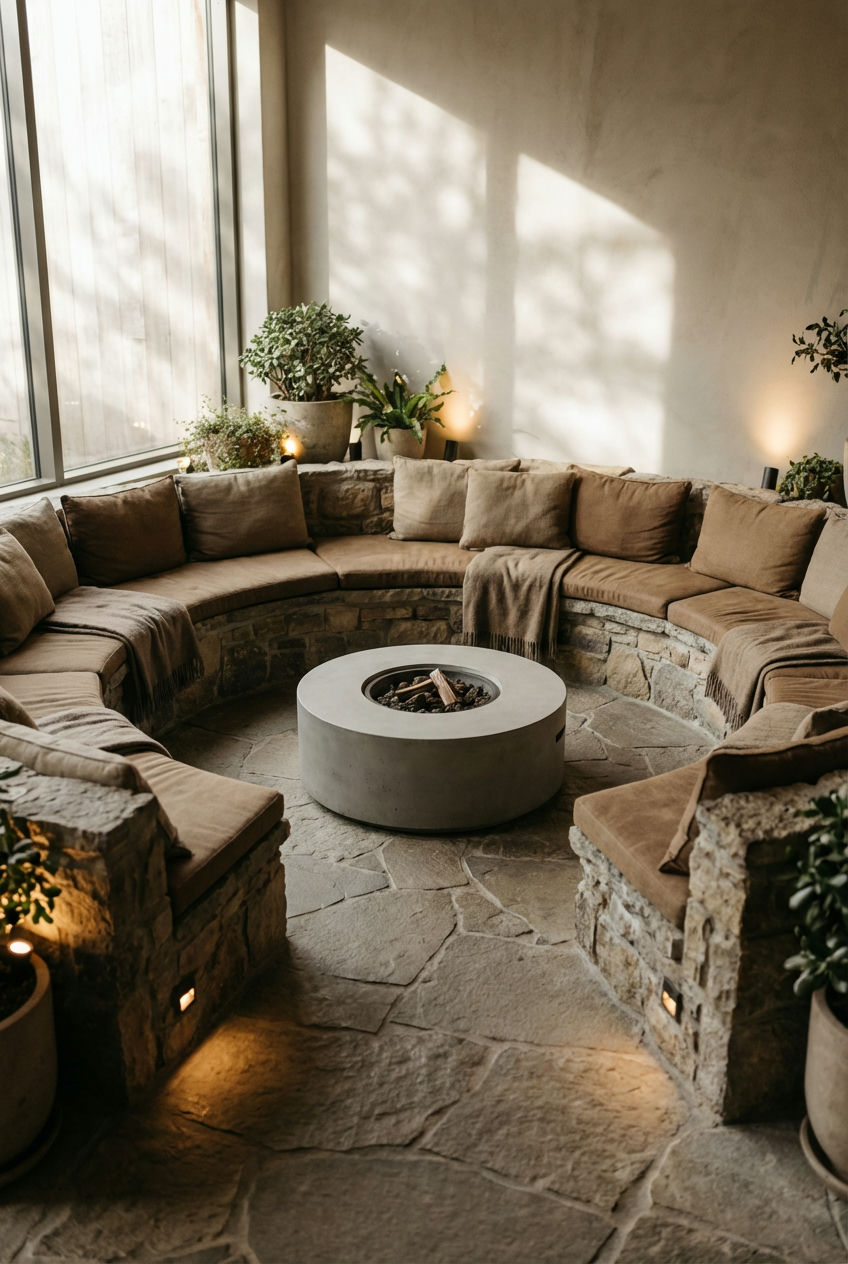 Built-in Stone Seating