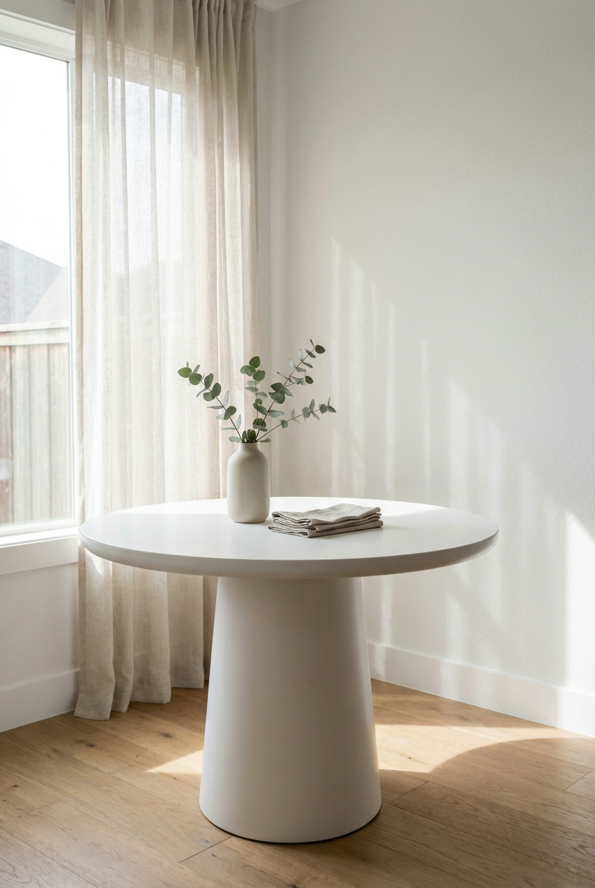 The Contemporary White Round Table