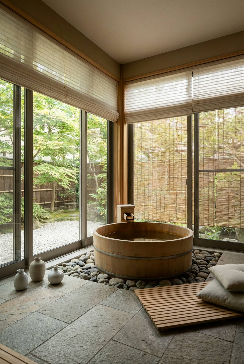Japanese Soaking Tub Sunroom
