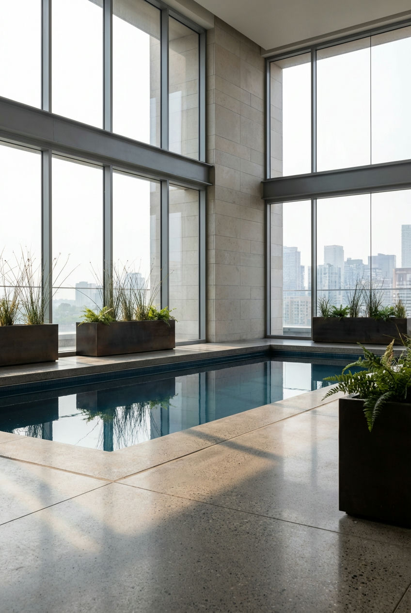 Contemporary Concrete & Metal Aesthetic