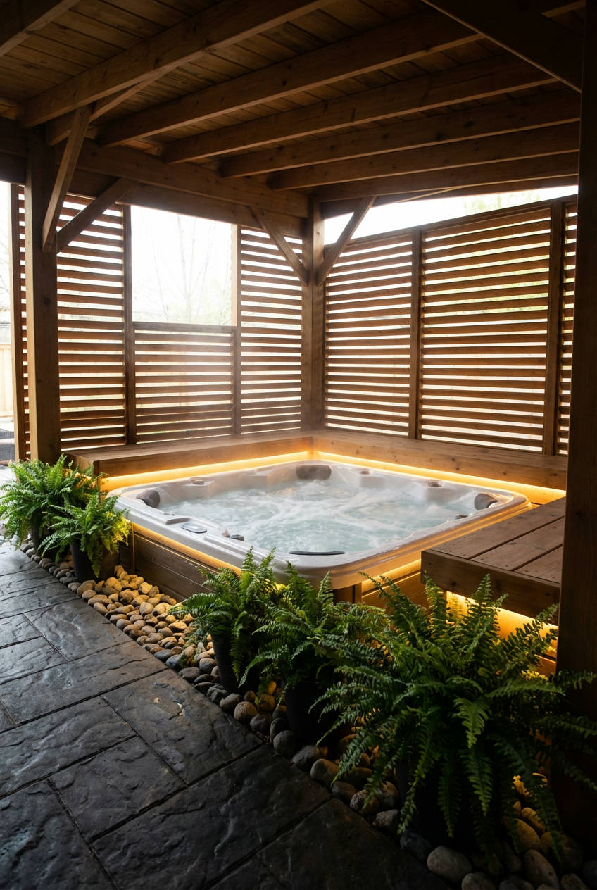 Pergola for Hot Tub Enclosure