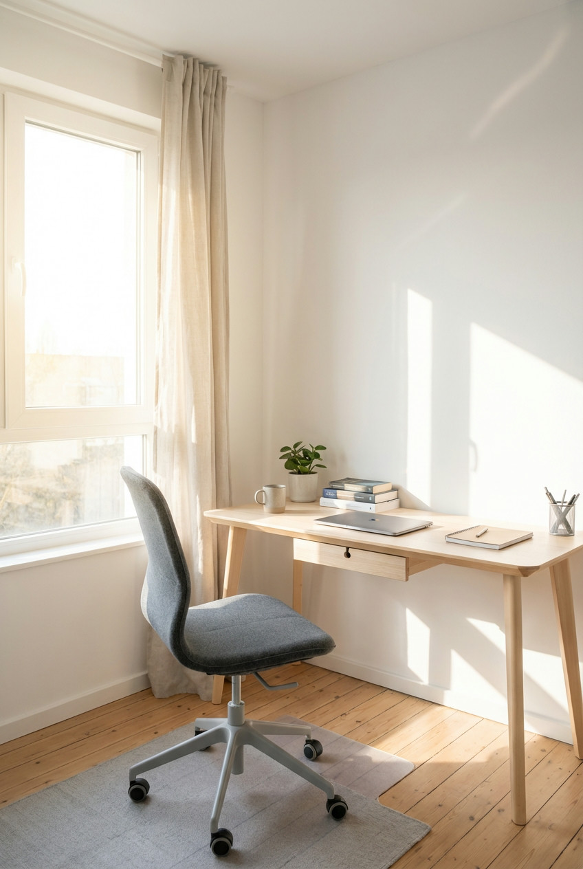 Minimalist Workspace Focused