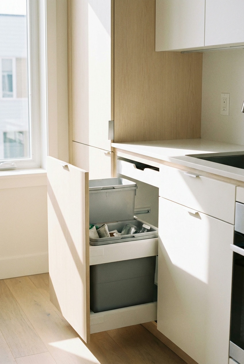 Pull-Out-Trash-&-Recycling-Tower
