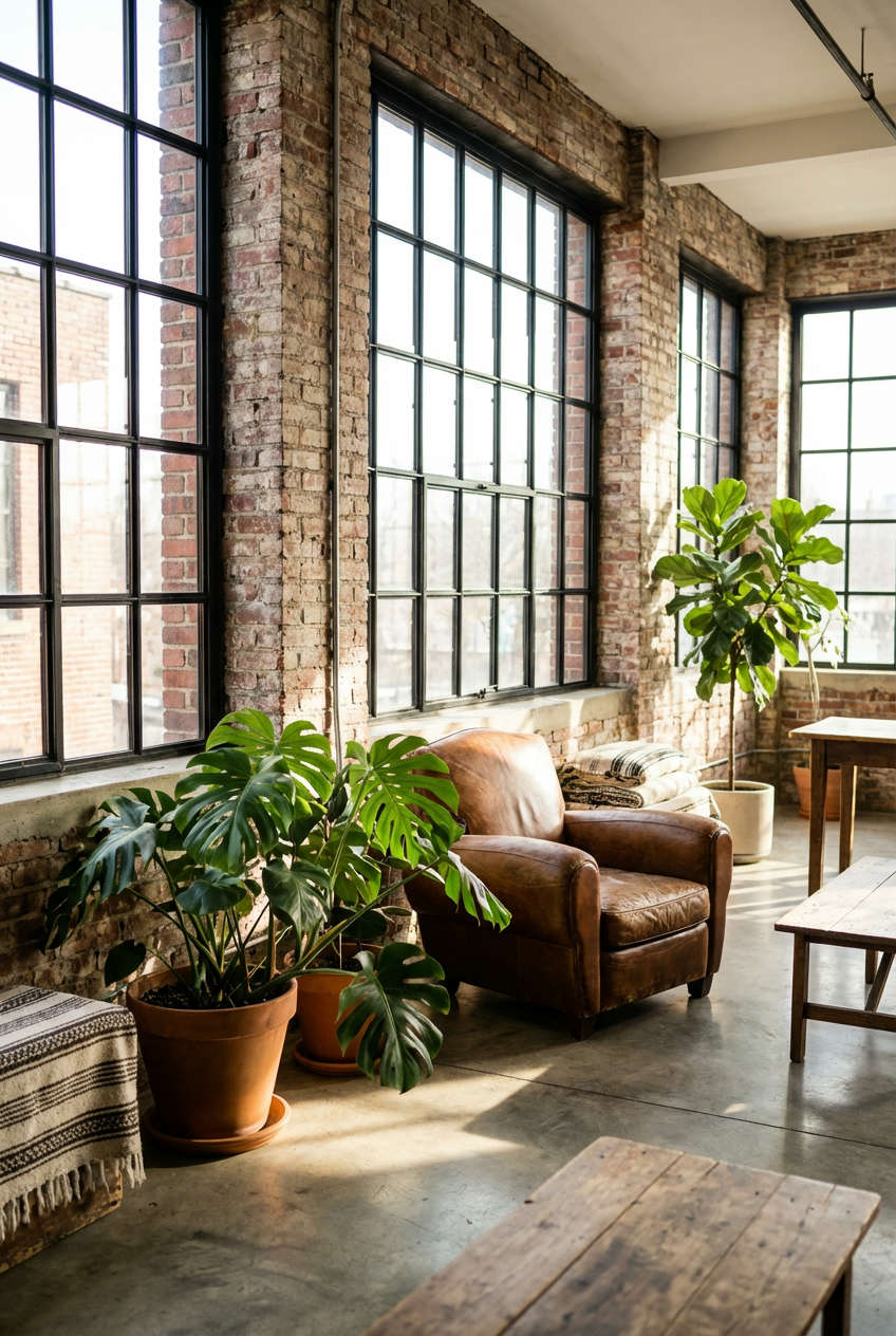 Industrial Chic Sunroom