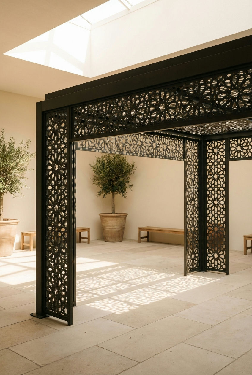 The Sculptural Metal Pergola