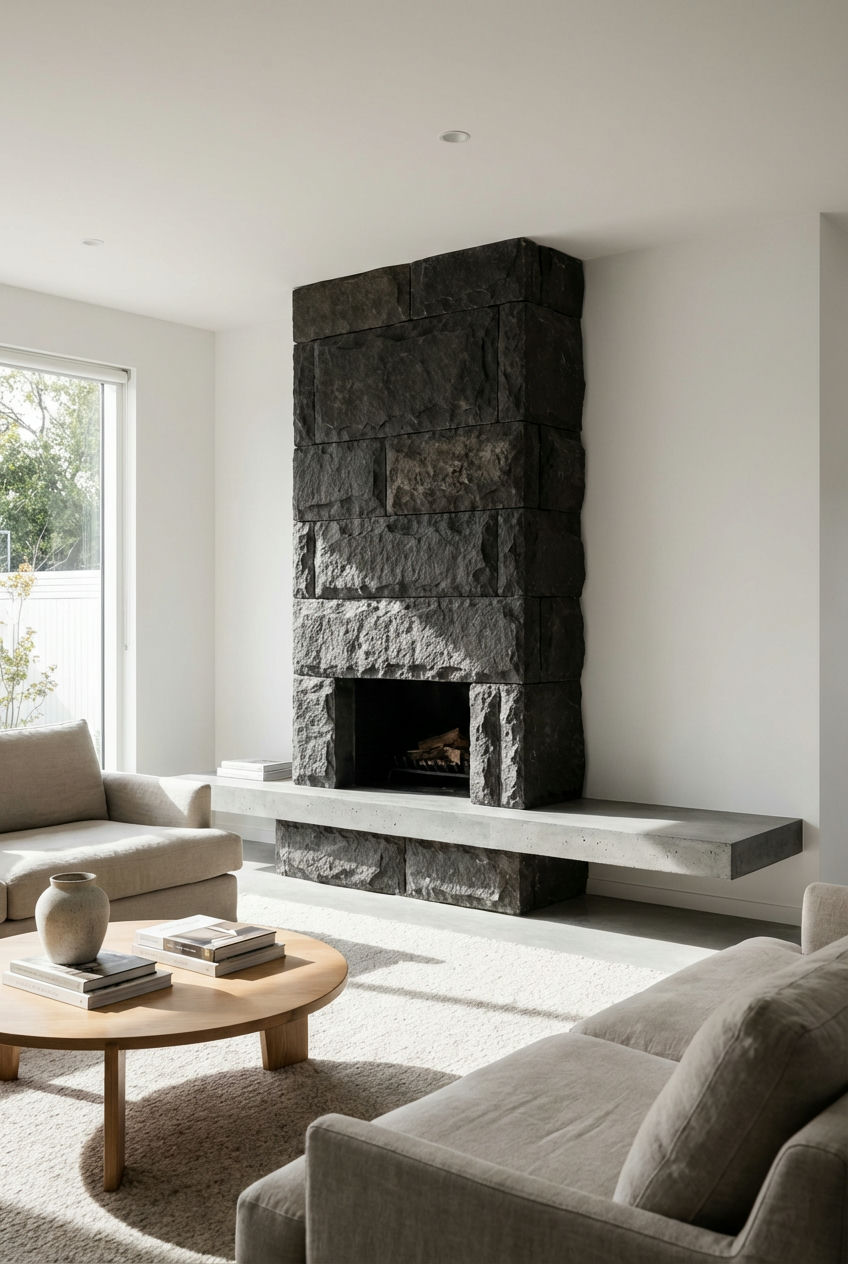 Statement Fireplaces as Artistic Focal Points