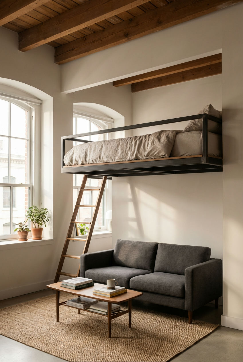 Loft Bed with Living Area Underneath