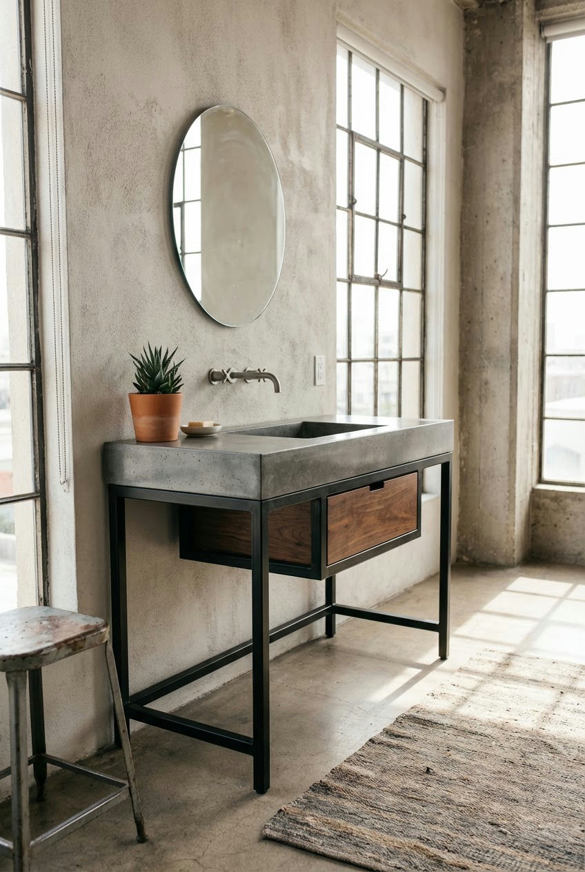Industrial Chic Concrete Top