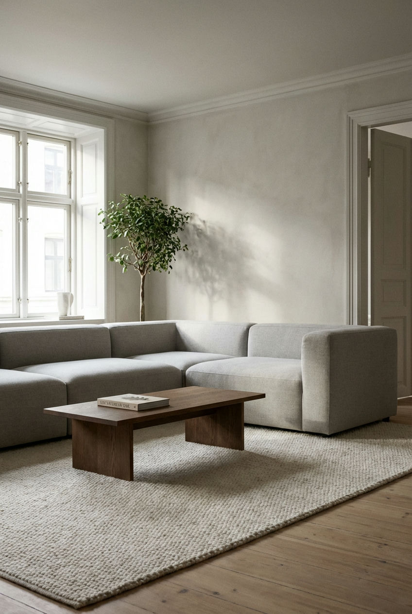Contemporary Calm with Grey Sofas