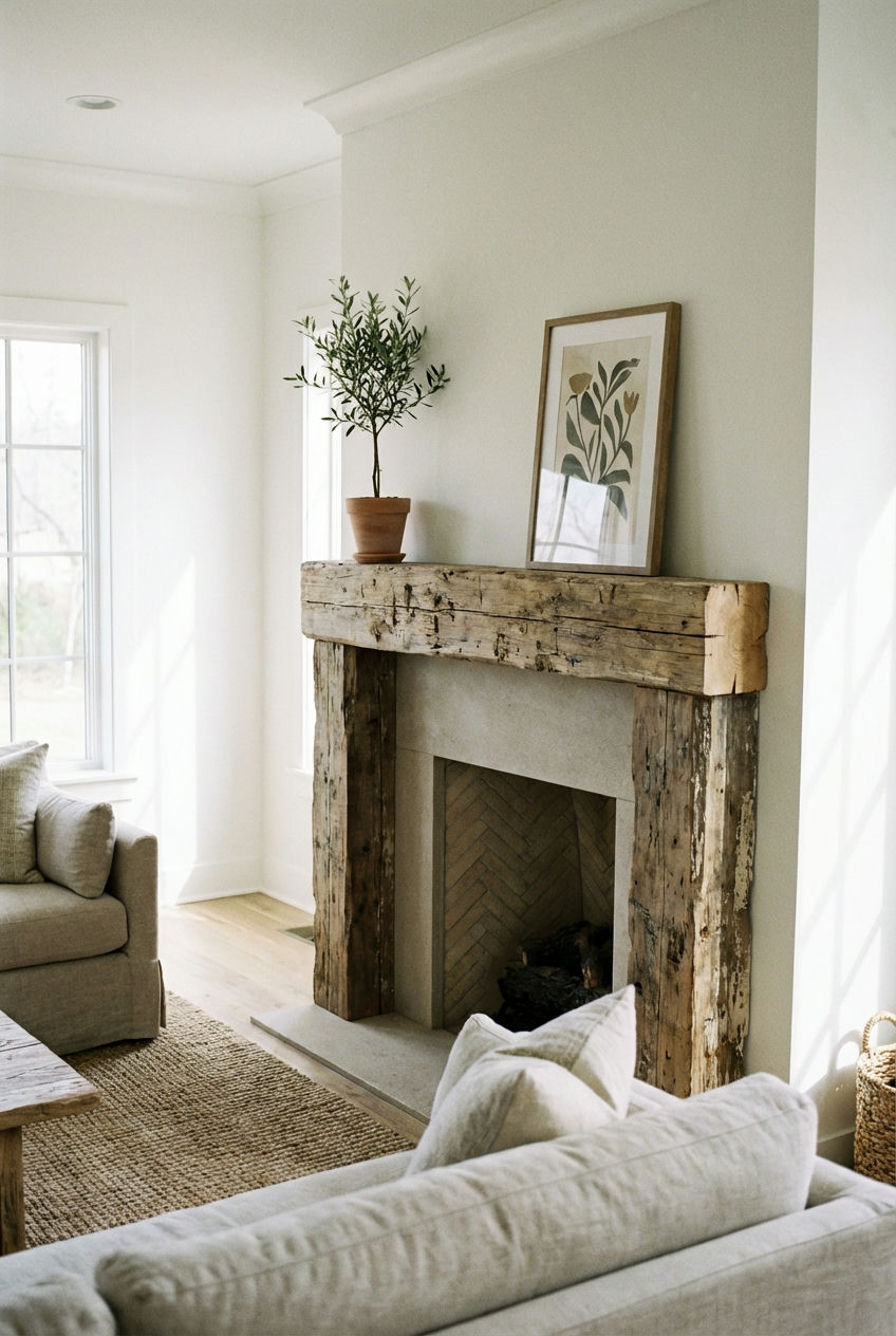 The Rustic Mantelpiece