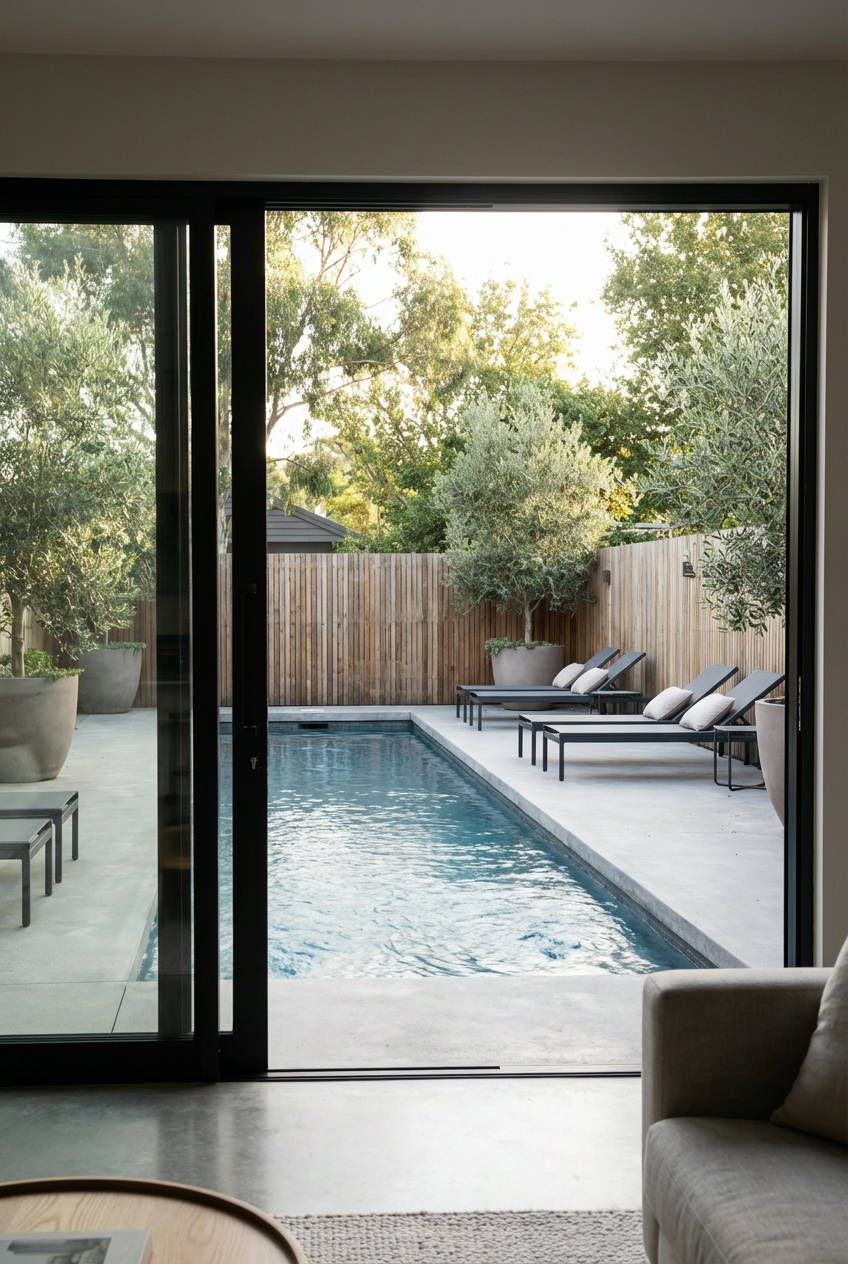 Narrow Lap Pool for Exercise
