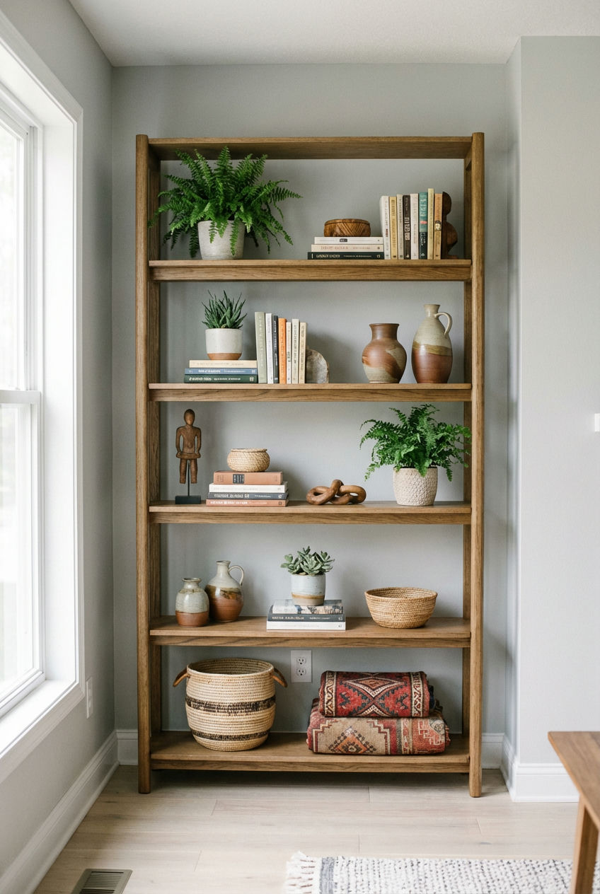 Modern Bohemian Bookshelves