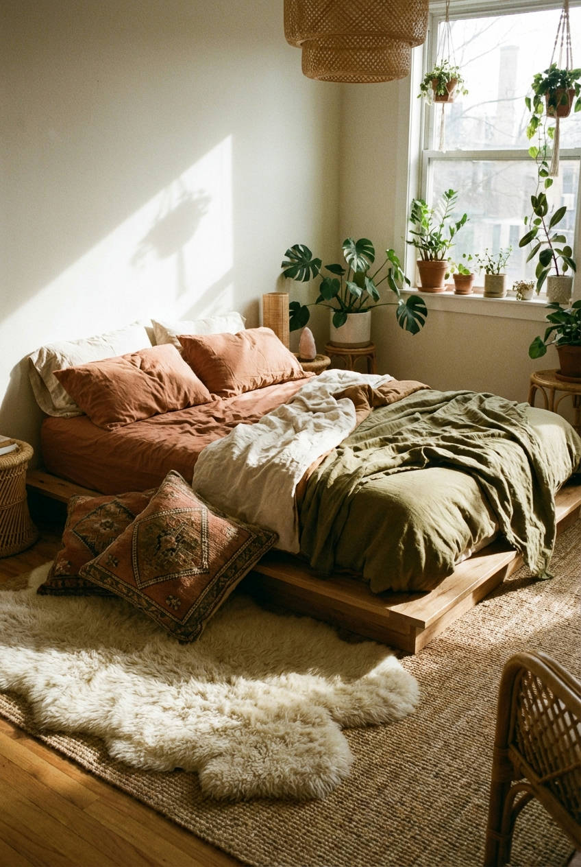 Low-Slung Bohemian Beds