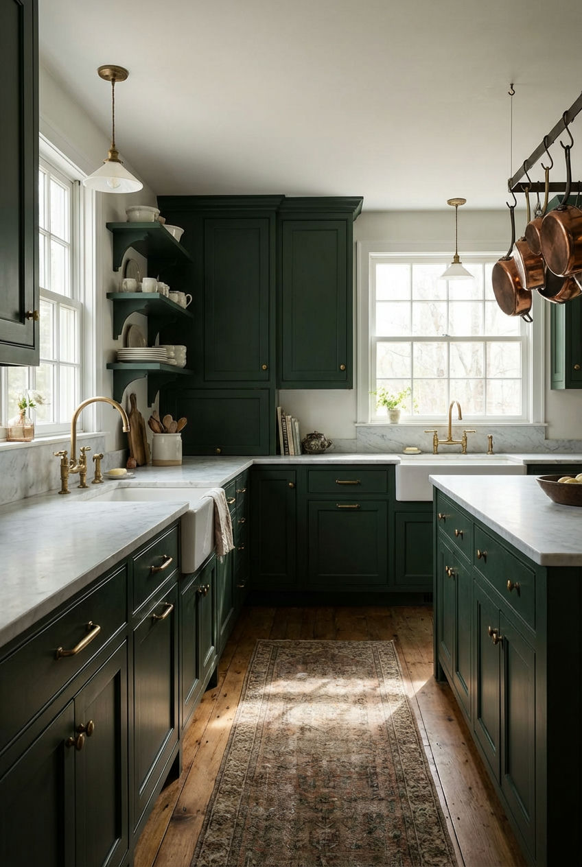 Dark Paneled Cabinets