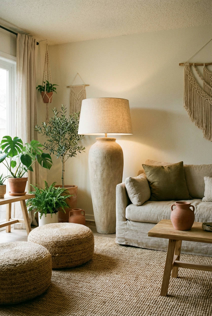 Earthy Tones & Ceramic Fixtures