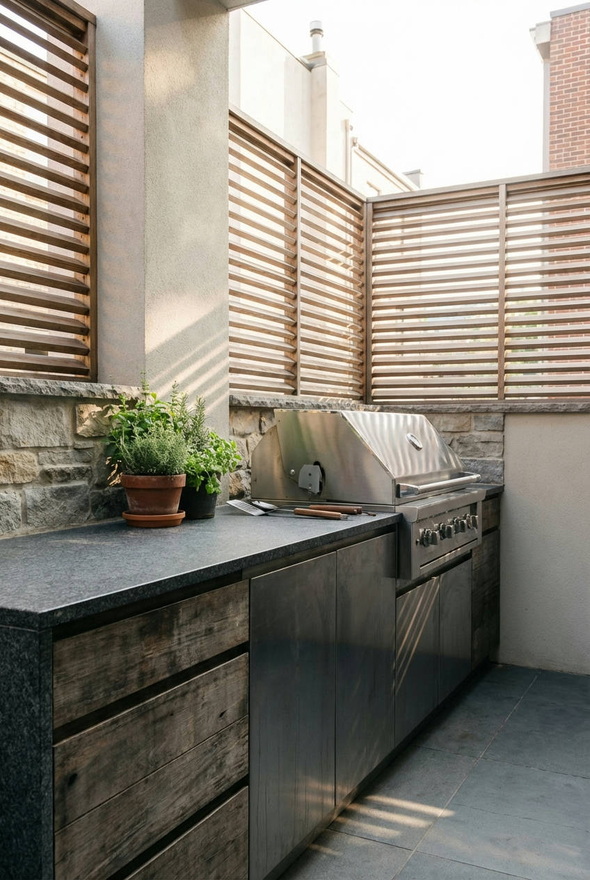 Built-in BBQ Station for Compact Entertainment