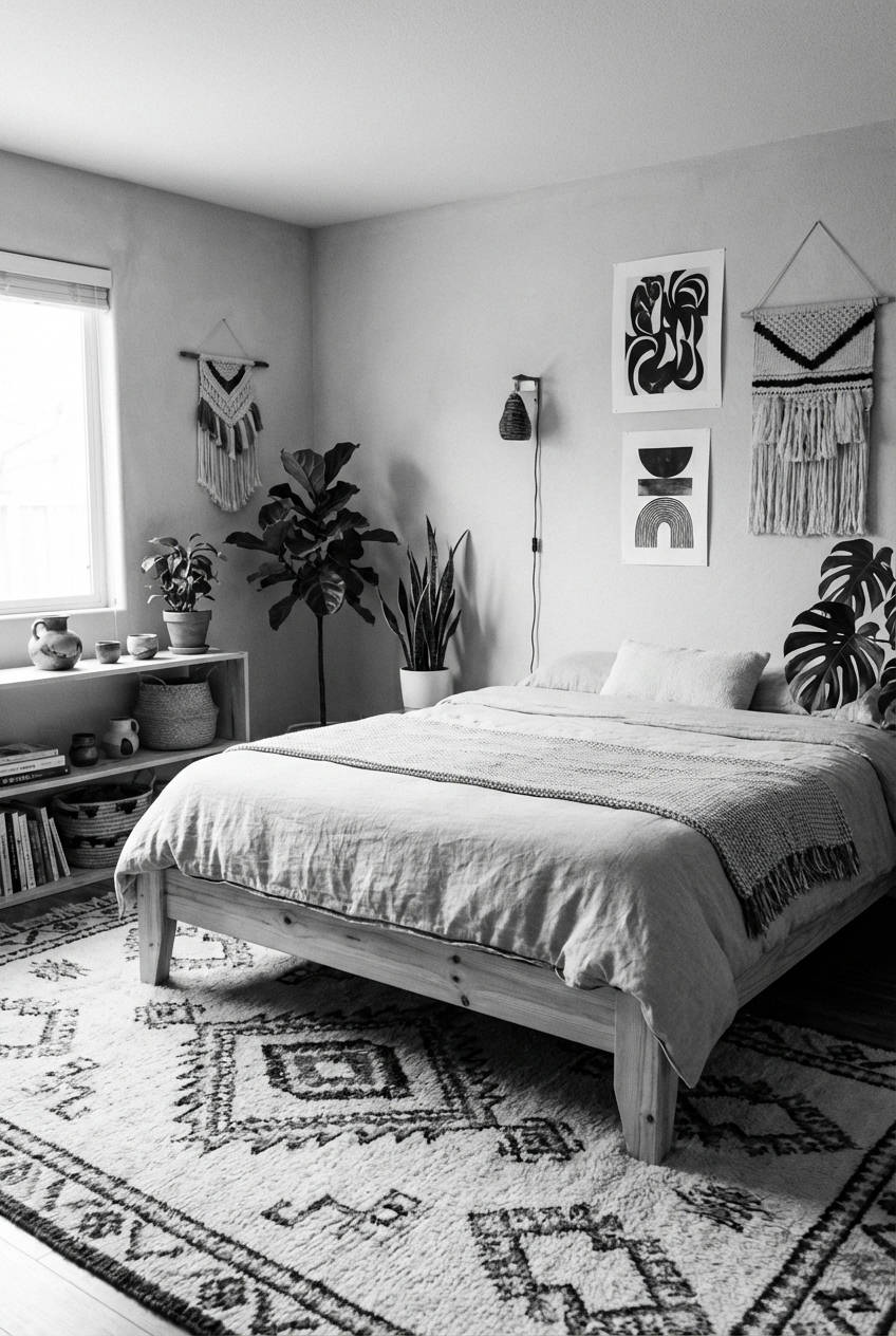 Black and White Boho Drama