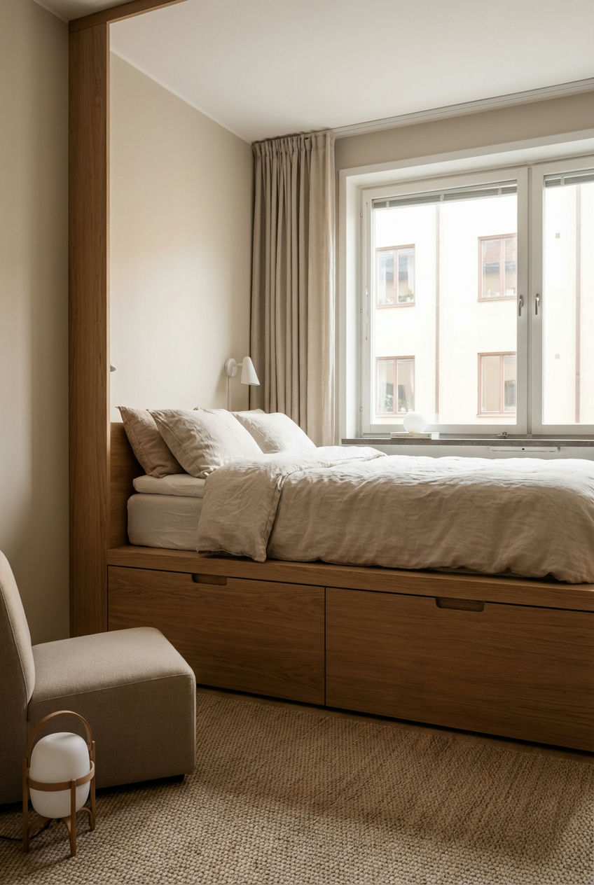 Elevated Sleeping Nook with Storage Below