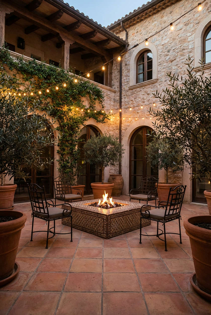 Mediterranean Courtyard Flair