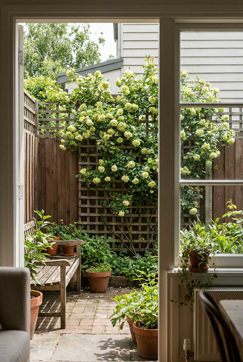 Climbing Plants on Trellises for Green Screens