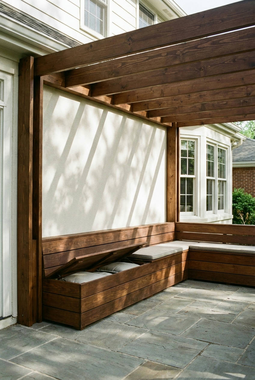 Pergola with Built-In Storage