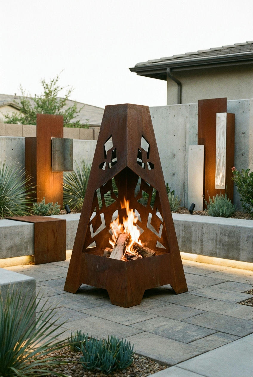 DIY Concrete Block Fire Pit