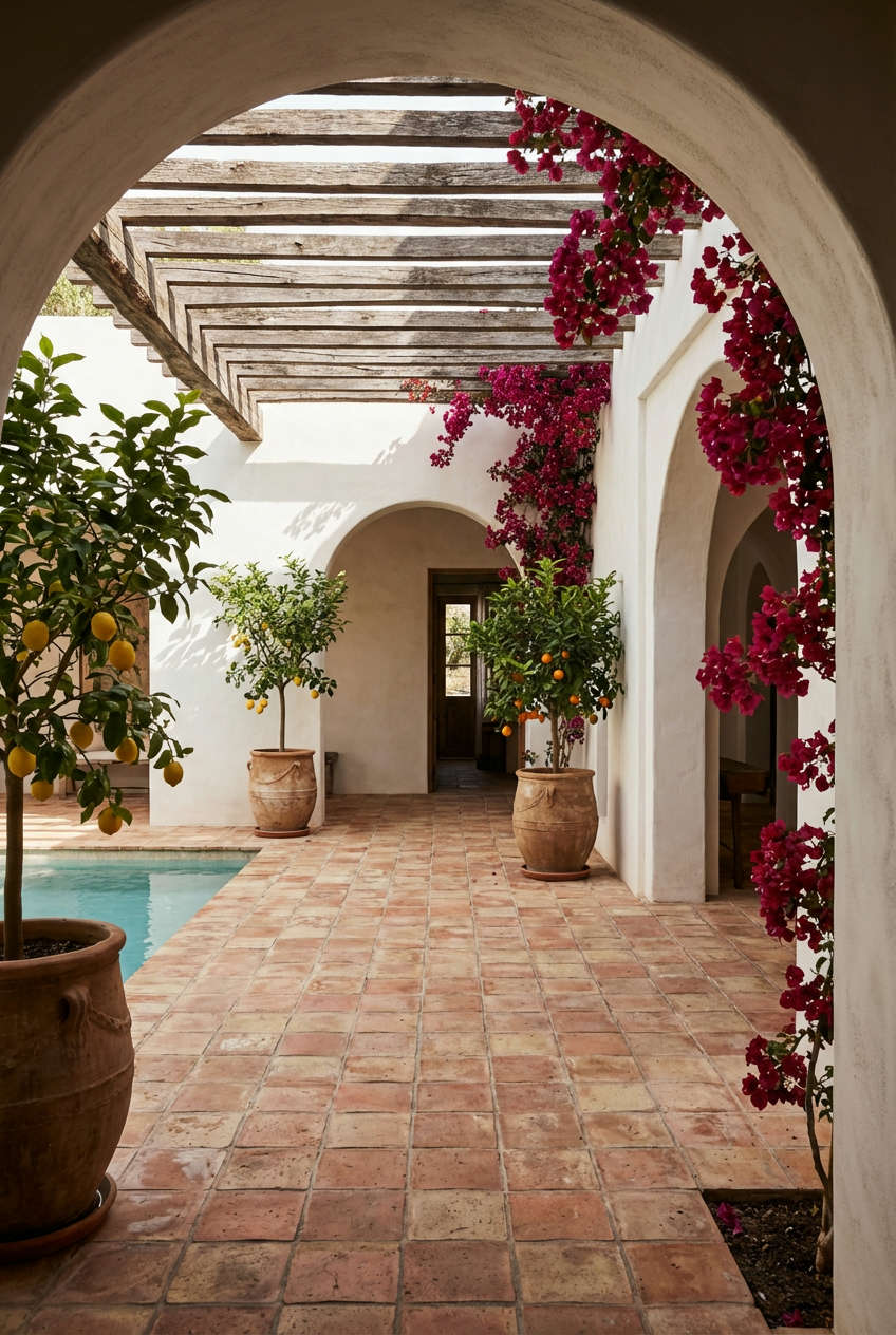 Classic Mediterranean Courtyard