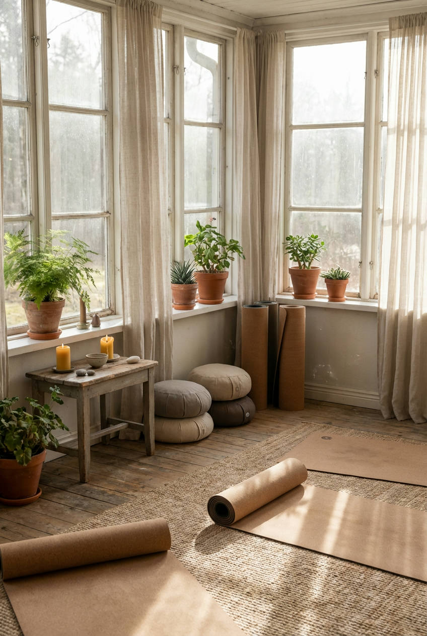 Sunroom as a Yoga Studio