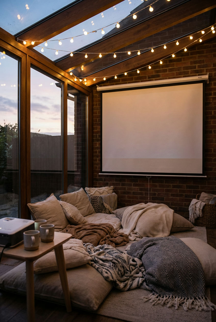 Outdoor Movie Night Sunroom