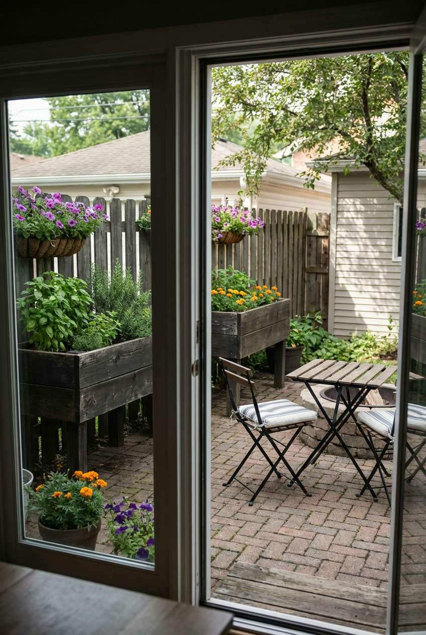 Elevated Planter Boxes for Defined Greenery